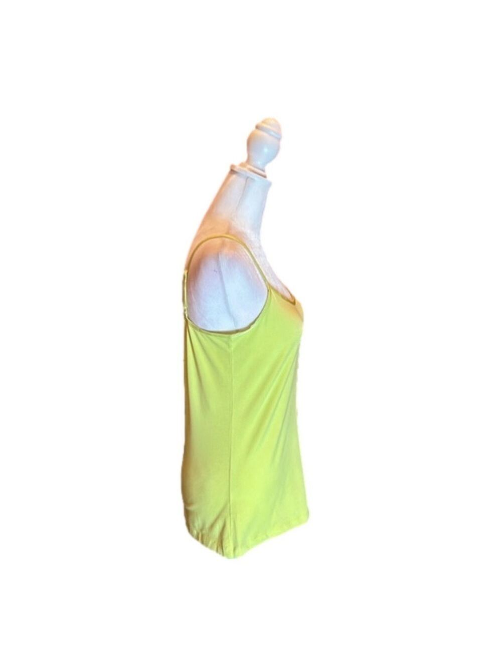 CHRISTOPHER & BANKS Lime Green Tank Top w/ Adjustable Straps NWT! Size S - Picture 4 of 8